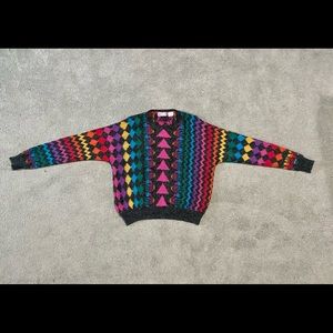 Multicolor Vintage Sweater Oversized